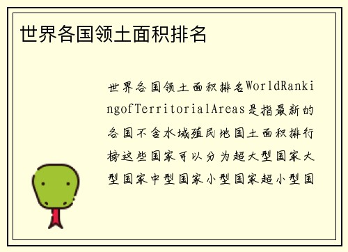 世界各国领土面积排名